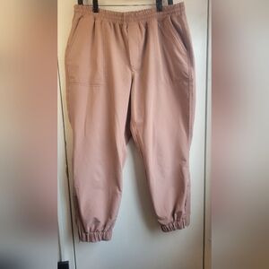 Strechtech Woman's Tan Jogger Pants Sz L Petite Good Condition